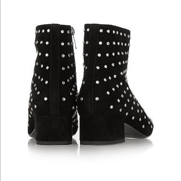 Saint Laurent crystal-embellished suede ankle boot - Picture 2 of 9